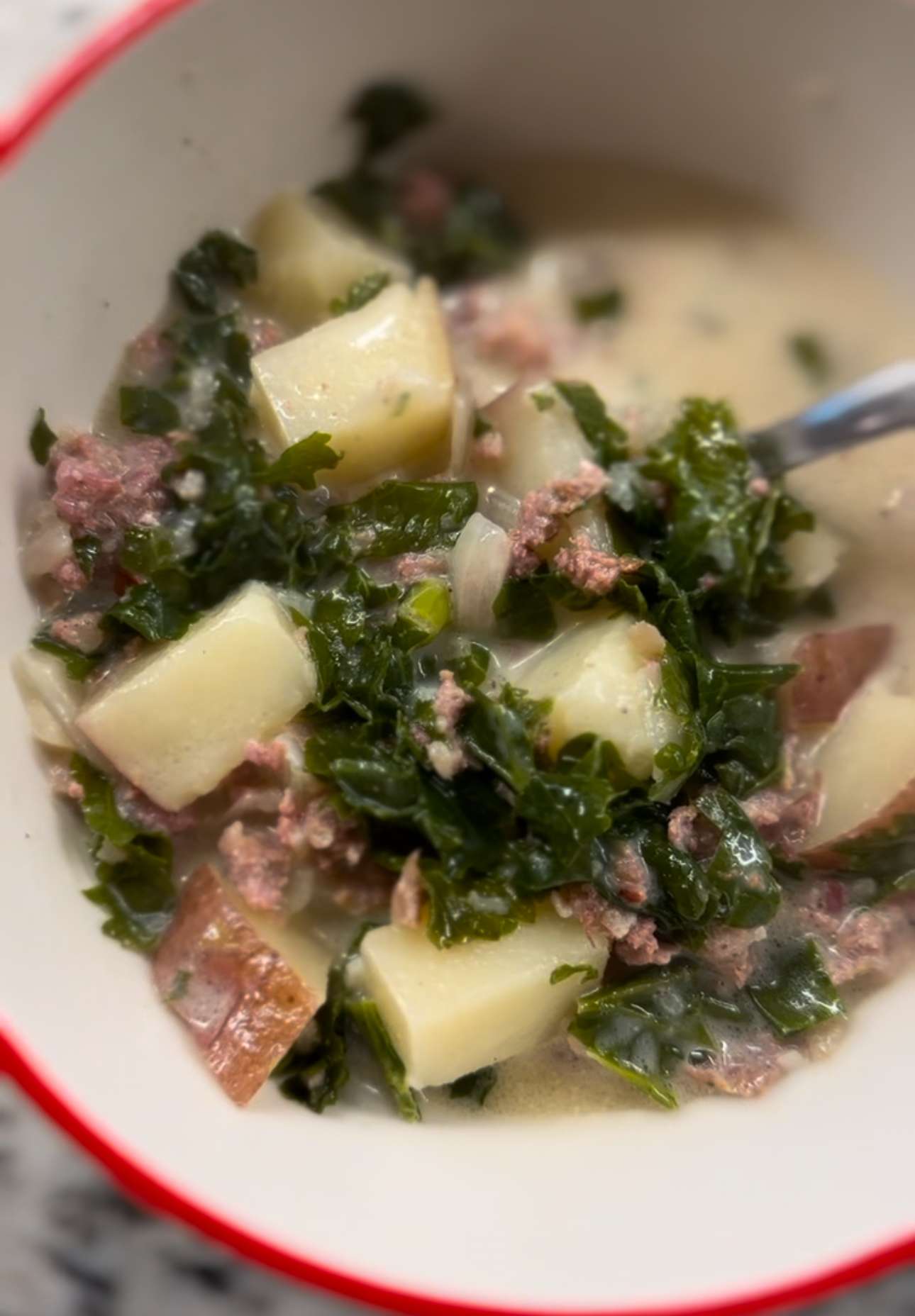Italian Sausage and Kale Soup with Potatoes