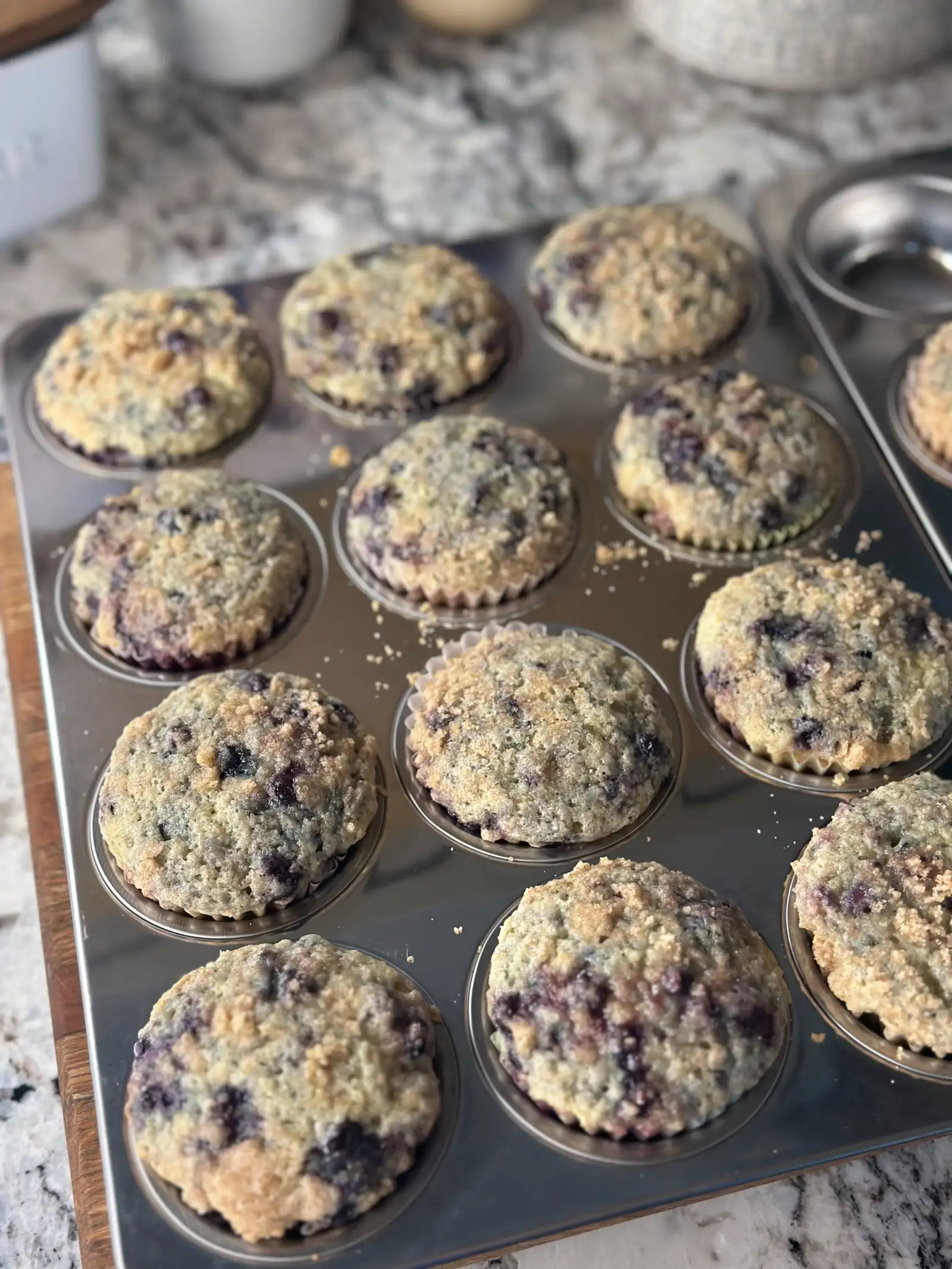 Crumble Top Blueberry Muffins