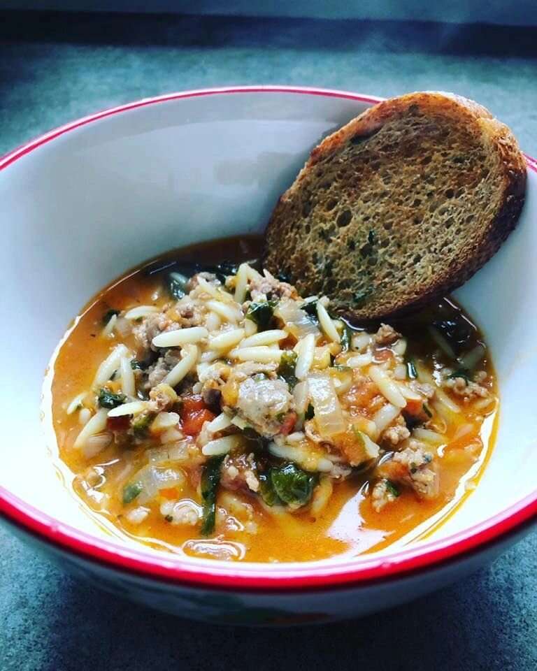 Sausage & Orzo Soup